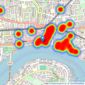 Franklyn James - Limehouse and Wapping listings heatmap