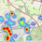 Fraser Reeves Estate Agents - Newton-le-Willows listings heatmap