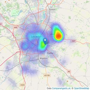 FRASER STRETTON LTD - Leicester listings heatmap