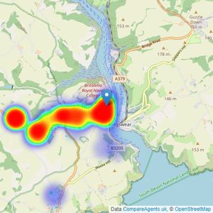 Freeborns - Dartmouth listings heatmap