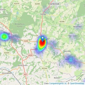 Freeman Forman - Hawkhurst listings heatmap