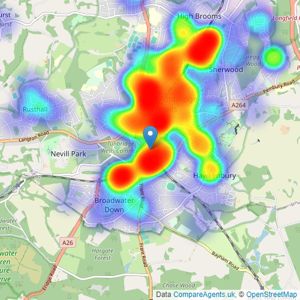 Freeman Forman - Tunbridge Wells listings heatmap