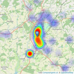 Freeman Forman - Uckfield listings heatmap