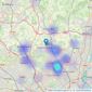 Frestons - Barnet listings heatmap