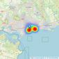 Frost & Co Estate Agents - Bournemouth listings heatmap