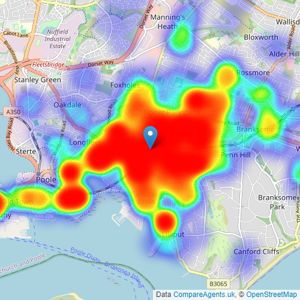 Frost&Co - Poole listings heatmap