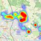 Frosts - Marshalswick listings heatmap