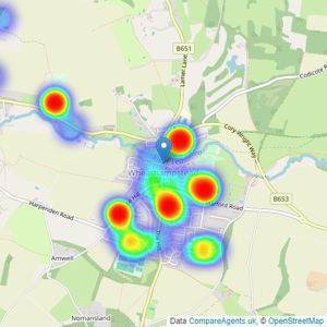 Frosts - Wheathampstead listings heatmap