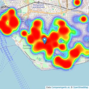 Fry & Kent - Southsea listings heatmap