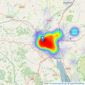 Fulfords - Exeter (City Centre) listings heatmap