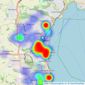 Fulfords - Paignton listings heatmap