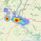 Fulfords - Totnes listings heatmap