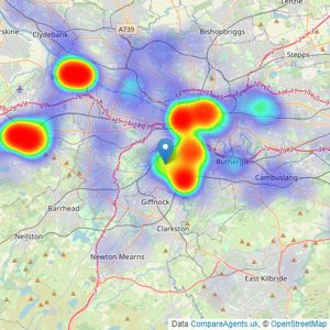 Future Property Auctions - Glasgow listings heatmap