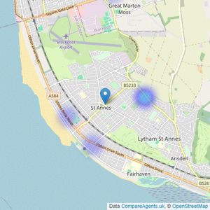 FY Estates - Covering Fylde Coast listings heatmap