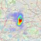 Galaxy Real Estate - Norwood Green listings heatmap