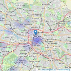 Gallus Sales & Lettings - Glasgow listings heatmap