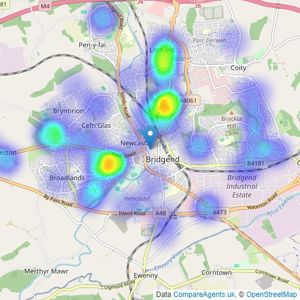 Gareth L. Edwards - Bridgend listings heatmap