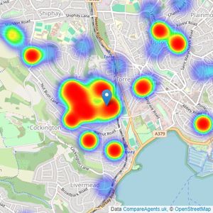 Gargan & Hart Estate Agents Ltd - Torquay listings heatmap