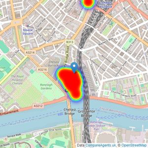 Garton Jones - Chelsea & Belgravia listings heatmap