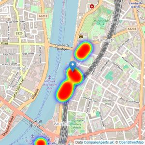 Garton Jones - Nine Elms & Vauxhall listings heatmap