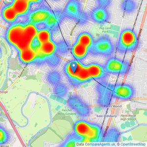 Gascoigne Halman - Didsbury listings heatmap