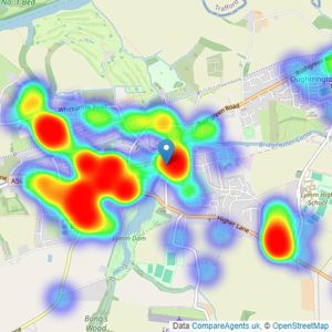 Gascoigne Halman - Lymm listings heatmap