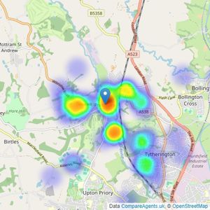 Gascoigne Halman - Prestbury listings heatmap