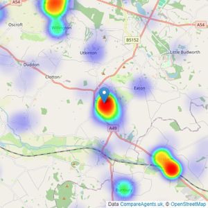 Gascoigne Halman - Tarporley listings heatmap