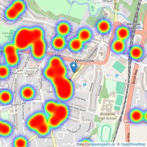 Gascoigne Halman - Wilmslow listings heatmap