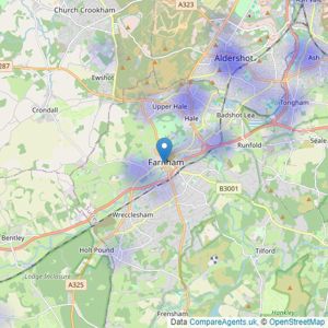 Gascoigne-Pees - Farnham listings heatmap