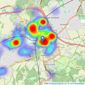 Gascoigne-Pees - Leatherhead listings heatmap