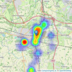 Gascoigne-Pees - Redhill listings heatmap