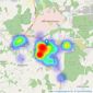 Gascoigne-Pees - Tadley listings heatmap