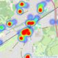 Gascoigne-Pees - West Byfleet listings heatmap