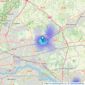 GBP Estates - Romford listings heatmap