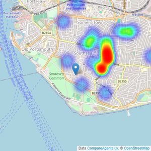 GD3 Property - Southsea listings heatmap