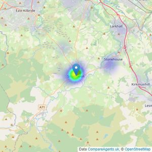 Gebbie & Wilson - Strathaven listings heatmap