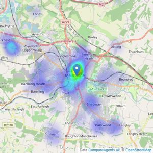 Geering & Colyer - Maidstone listings heatmap