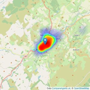 Geo & Jas Oliver - W.S, Hawick listings heatmap