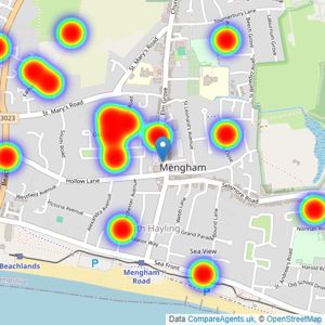 Geoff Foot Estate Agents - Hayling Island listings heatmap