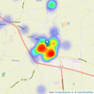 Geoffrey Collings & Co - Long Sutton listings heatmap