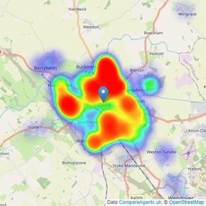 George David & Co - Aylesbury listings heatmap