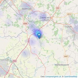 George Edwards - Measham listings heatmap