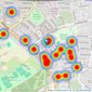 George Proctor & Partners - Bromley listings heatmap