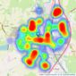 Gibbins Richards - Bridgwater listings heatmap