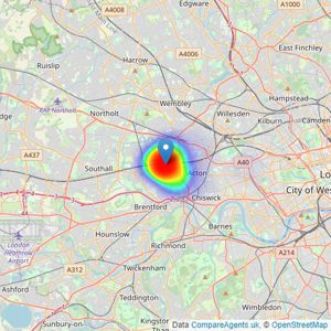 Gibbs Gillespie - Ealing Broadway listings heatmap