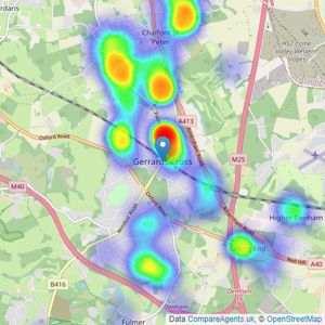 Gibbs Gillespie - Gerrards Cross Sales listings heatmap