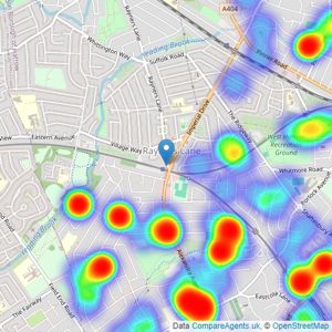 Gibbs Gillespie - Harrow Sales listings heatmap