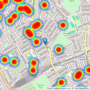 Gibbs Gillespie - Northfields Avenue listings heatmap