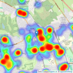 Gibbs Gillespie - Stanmore Sales listings heatmap